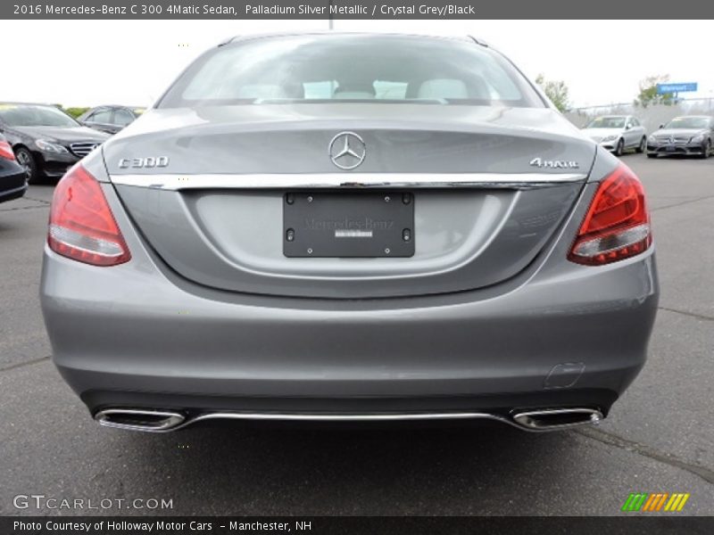 Palladium Silver Metallic / Crystal Grey/Black 2016 Mercedes-Benz C 300 4Matic Sedan