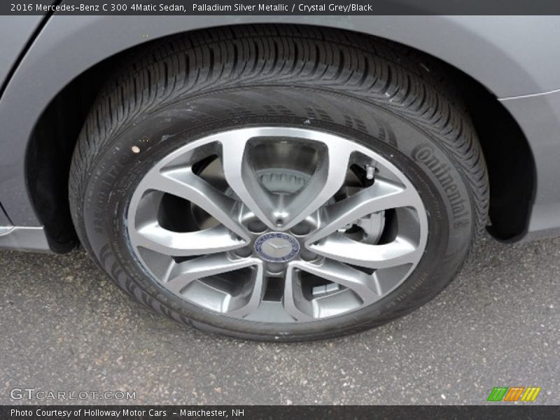Palladium Silver Metallic / Crystal Grey/Black 2016 Mercedes-Benz C 300 4Matic Sedan