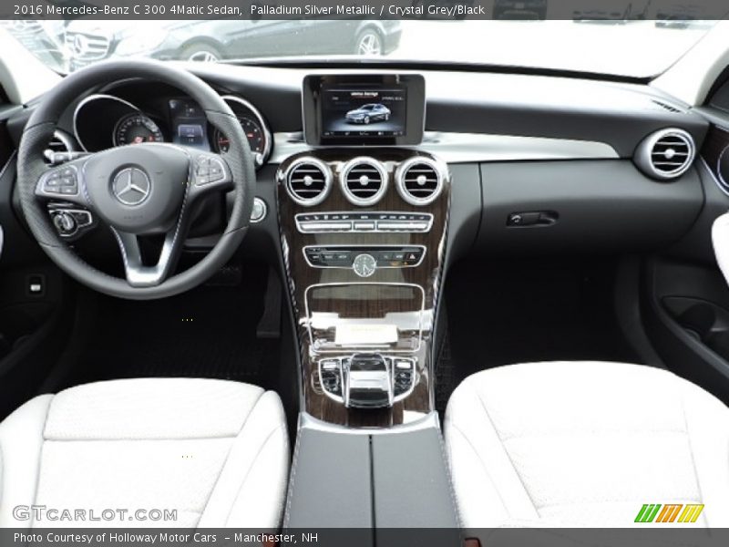 Palladium Silver Metallic / Crystal Grey/Black 2016 Mercedes-Benz C 300 4Matic Sedan
