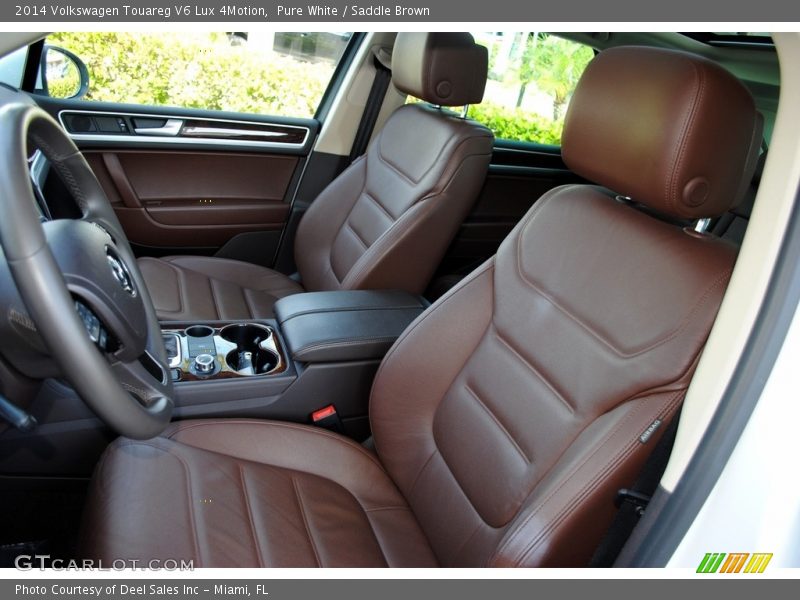 Pure White / Saddle Brown 2014 Volkswagen Touareg V6 Lux 4Motion