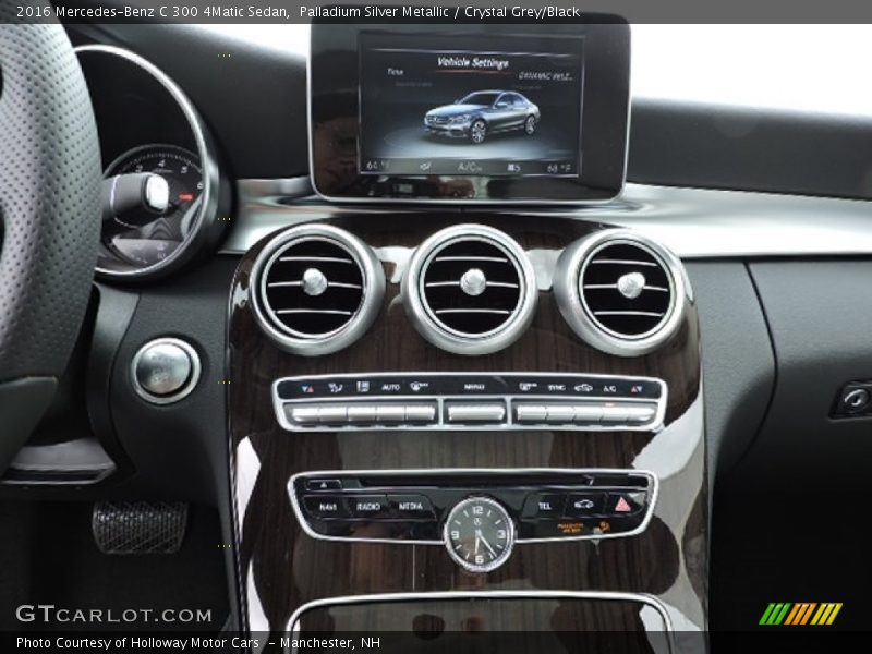 Palladium Silver Metallic / Crystal Grey/Black 2016 Mercedes-Benz C 300 4Matic Sedan