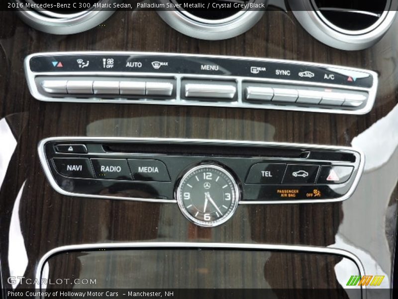 Palladium Silver Metallic / Crystal Grey/Black 2016 Mercedes-Benz C 300 4Matic Sedan