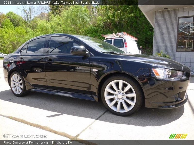Tarmac Black Pearl / Black 2011 Mitsubishi Lancer RALLIART AWD
