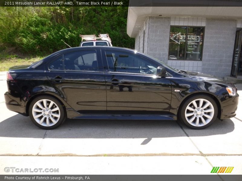 Tarmac Black Pearl / Black 2011 Mitsubishi Lancer RALLIART AWD