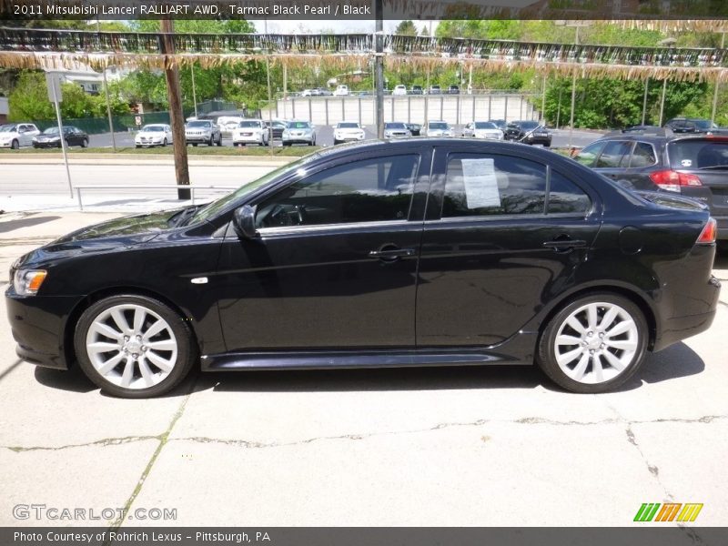 Tarmac Black Pearl / Black 2011 Mitsubishi Lancer RALLIART AWD