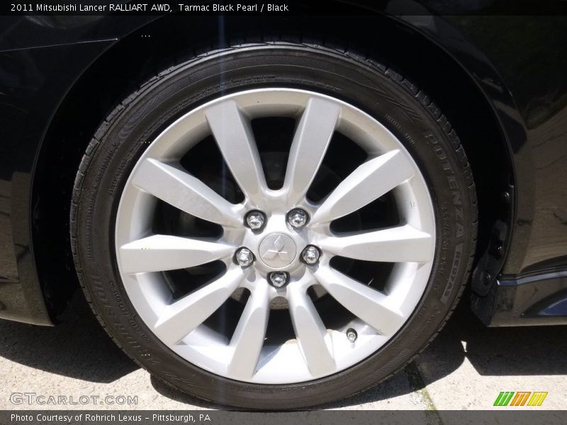 Tarmac Black Pearl / Black 2011 Mitsubishi Lancer RALLIART AWD