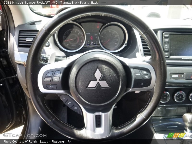 Tarmac Black Pearl / Black 2011 Mitsubishi Lancer RALLIART AWD