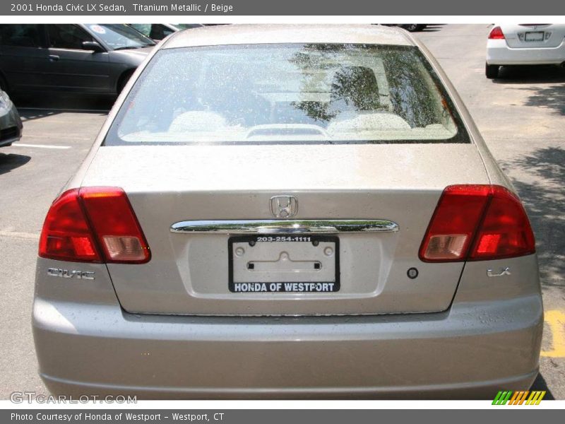 Titanium Metallic / Beige 2001 Honda Civic LX Sedan
