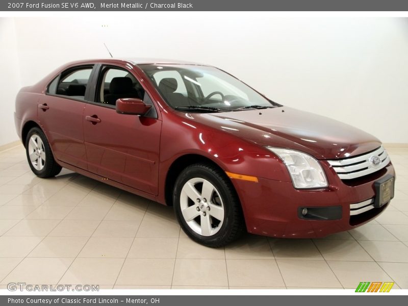 Merlot Metallic / Charcoal Black 2007 Ford Fusion SE V6 AWD