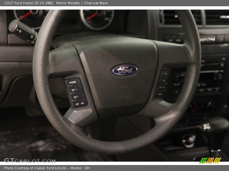 Merlot Metallic / Charcoal Black 2007 Ford Fusion SE V6 AWD