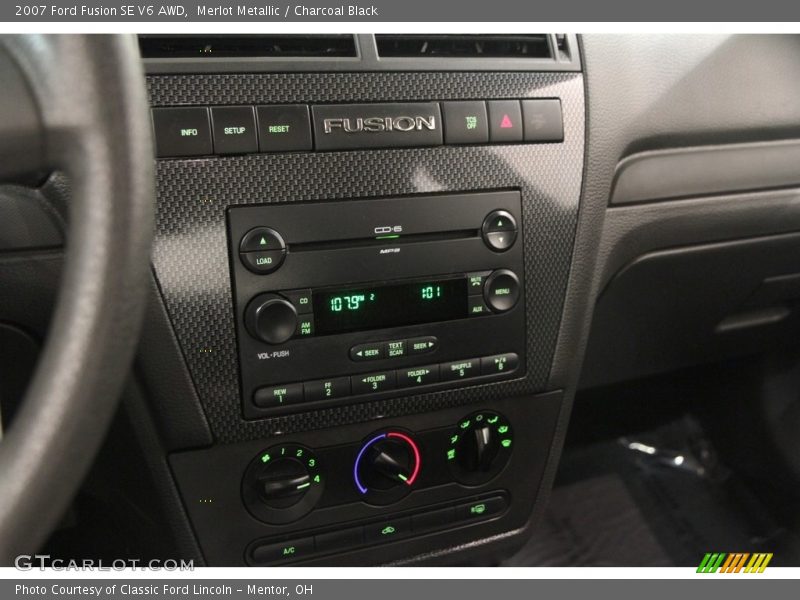 Merlot Metallic / Charcoal Black 2007 Ford Fusion SE V6 AWD