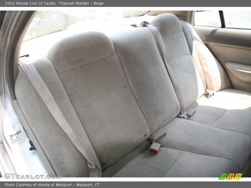 Titanium Metallic / Beige 2001 Honda Civic LX Sedan