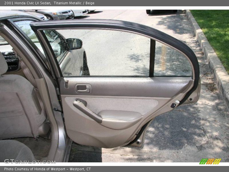 Titanium Metallic / Beige 2001 Honda Civic LX Sedan