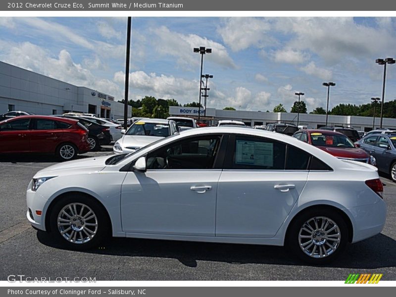 Summit White / Medium Titanium 2012 Chevrolet Cruze Eco