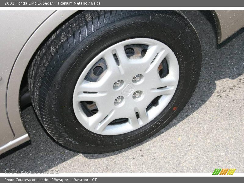 Titanium Metallic / Beige 2001 Honda Civic LX Sedan