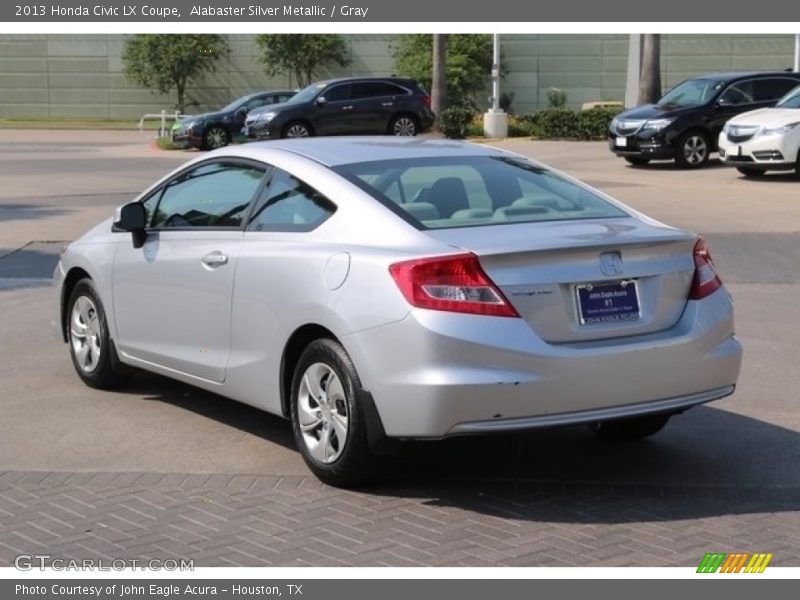 Alabaster Silver Metallic / Gray 2013 Honda Civic LX Coupe