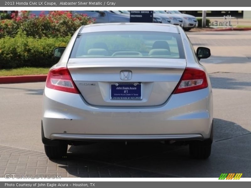 Alabaster Silver Metallic / Gray 2013 Honda Civic LX Coupe