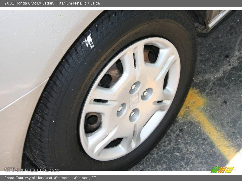 Titanium Metallic / Beige 2001 Honda Civic LX Sedan