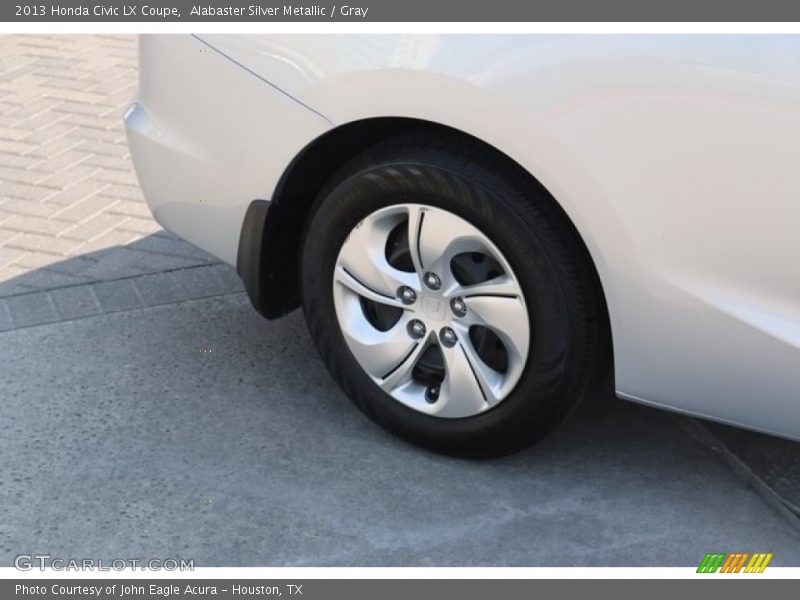 Alabaster Silver Metallic / Gray 2013 Honda Civic LX Coupe