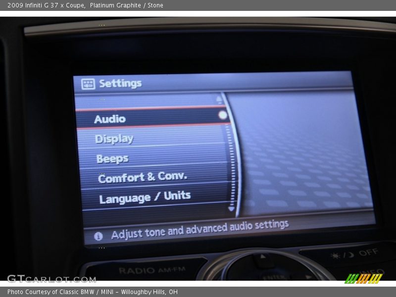 Platinum Graphite / Stone 2009 Infiniti G 37 x Coupe