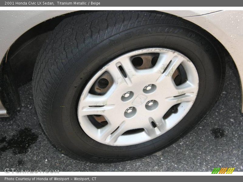 Titanium Metallic / Beige 2001 Honda Civic LX Sedan