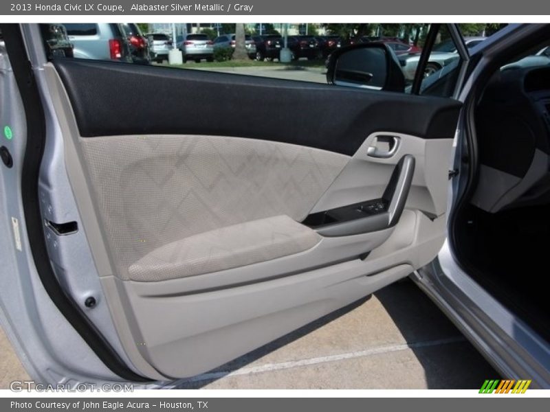 Alabaster Silver Metallic / Gray 2013 Honda Civic LX Coupe