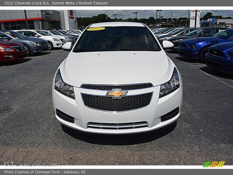 Summit White / Medium Titanium 2012 Chevrolet Cruze Eco