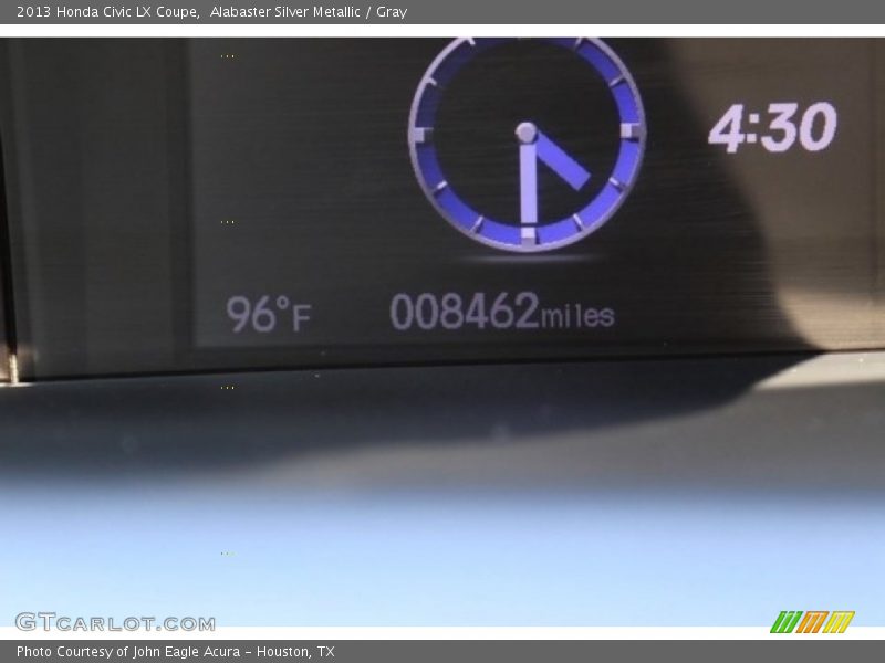 Alabaster Silver Metallic / Gray 2013 Honda Civic LX Coupe