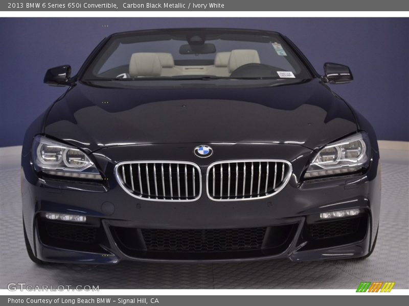 Carbon Black Metallic / Ivory White 2013 BMW 6 Series 650i Convertible