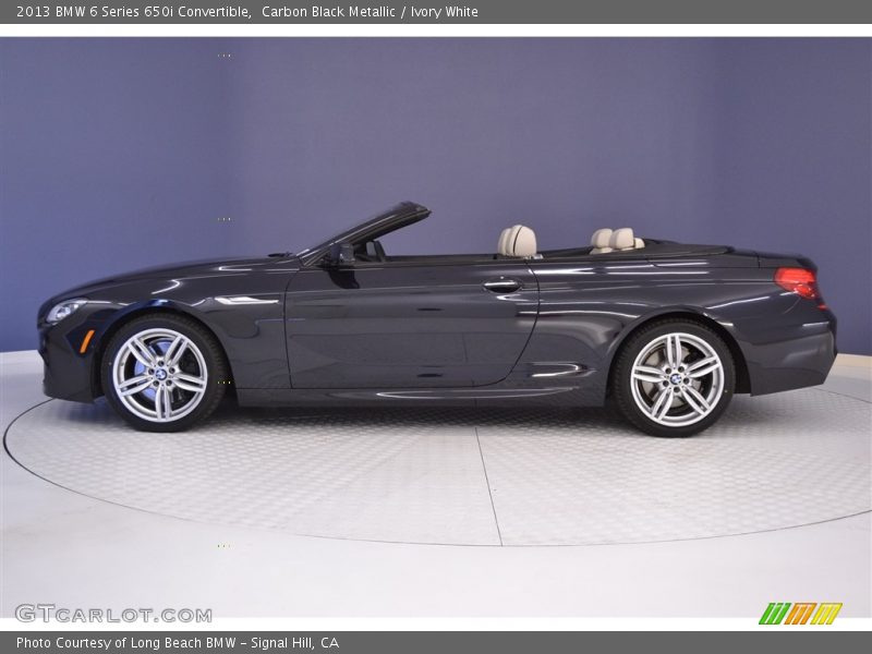Carbon Black Metallic / Ivory White 2013 BMW 6 Series 650i Convertible