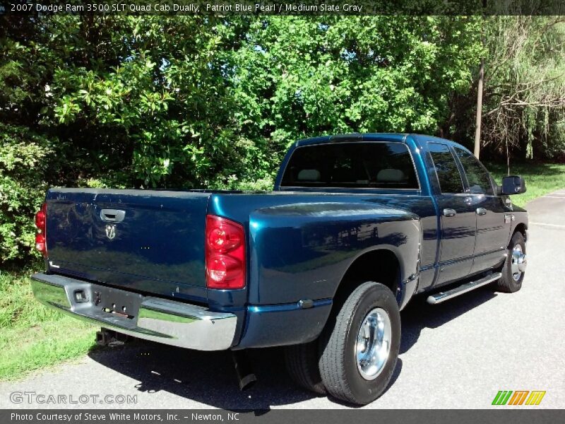 Patriot Blue Pearl / Medium Slate Gray 2007 Dodge Ram 3500 SLT Quad Cab Dually