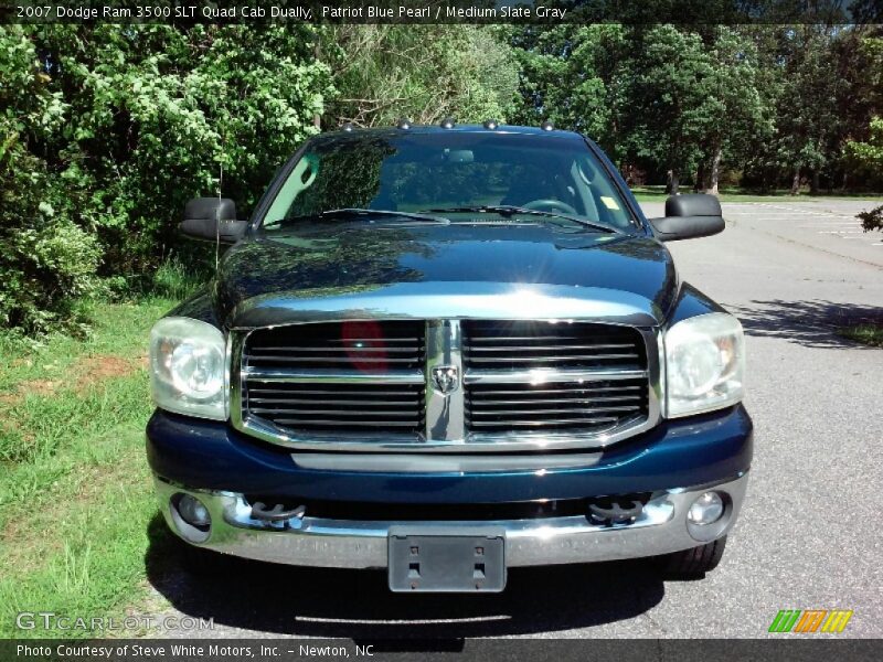Patriot Blue Pearl / Medium Slate Gray 2007 Dodge Ram 3500 SLT Quad Cab Dually