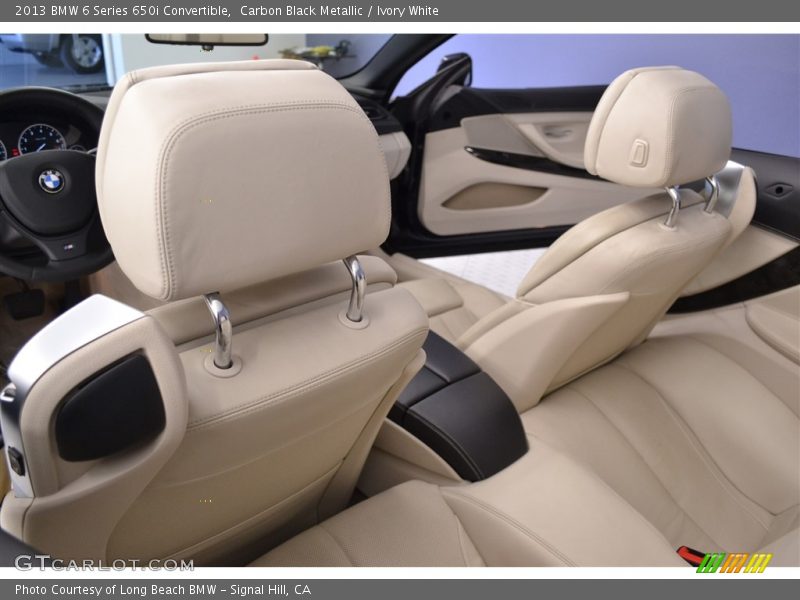 Carbon Black Metallic / Ivory White 2013 BMW 6 Series 650i Convertible