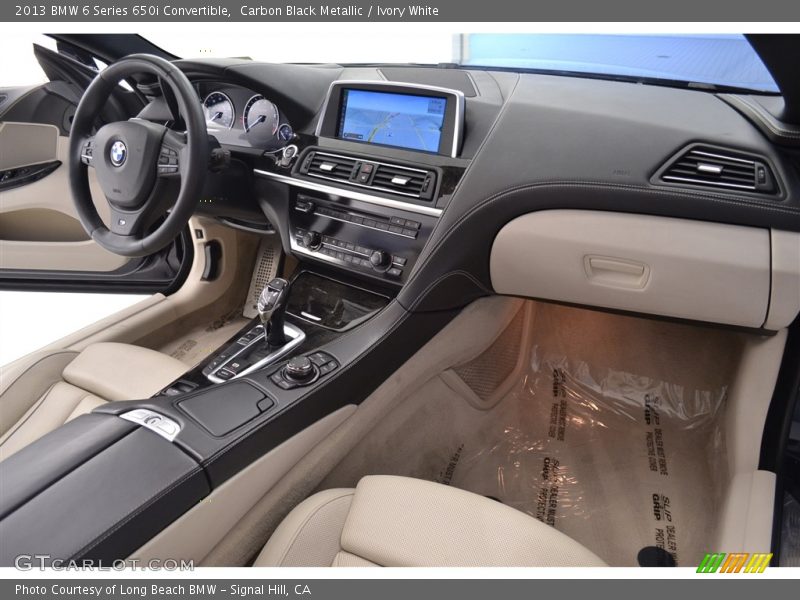 Carbon Black Metallic / Ivory White 2013 BMW 6 Series 650i Convertible