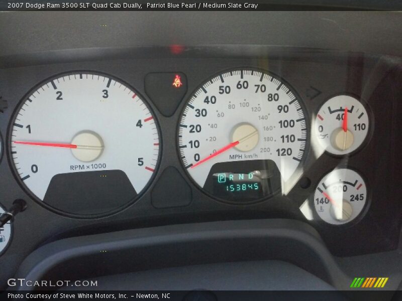 Patriot Blue Pearl / Medium Slate Gray 2007 Dodge Ram 3500 SLT Quad Cab Dually