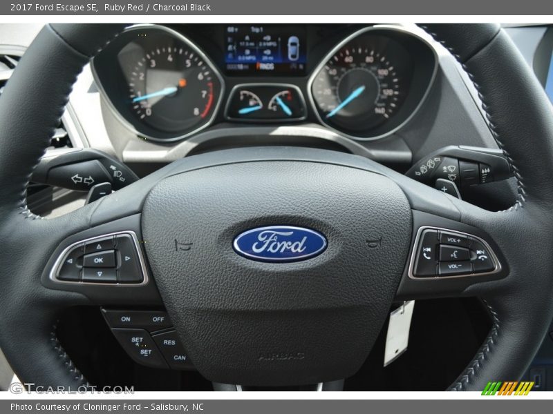 Ruby Red / Charcoal Black 2017 Ford Escape SE