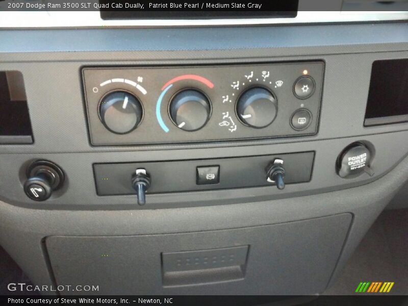 Patriot Blue Pearl / Medium Slate Gray 2007 Dodge Ram 3500 SLT Quad Cab Dually