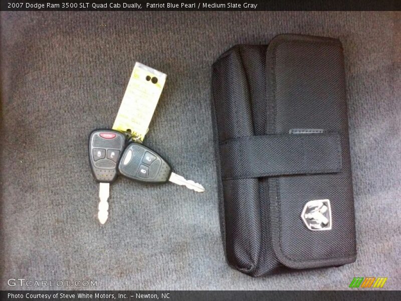 Patriot Blue Pearl / Medium Slate Gray 2007 Dodge Ram 3500 SLT Quad Cab Dually