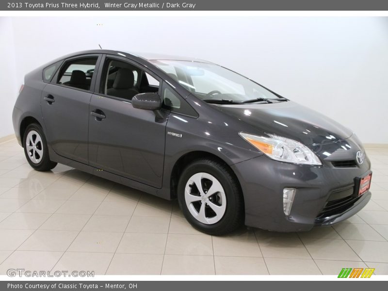 Winter Gray Metallic / Dark Gray 2013 Toyota Prius Three Hybrid