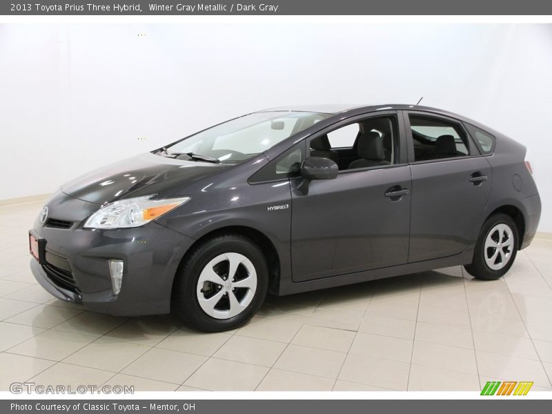 Winter Gray Metallic / Dark Gray 2013 Toyota Prius Three Hybrid