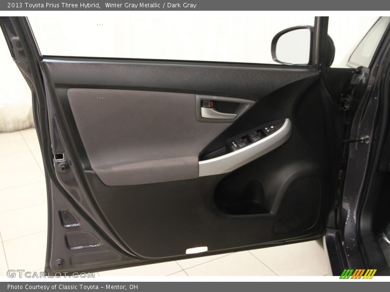 Winter Gray Metallic / Dark Gray 2013 Toyota Prius Three Hybrid