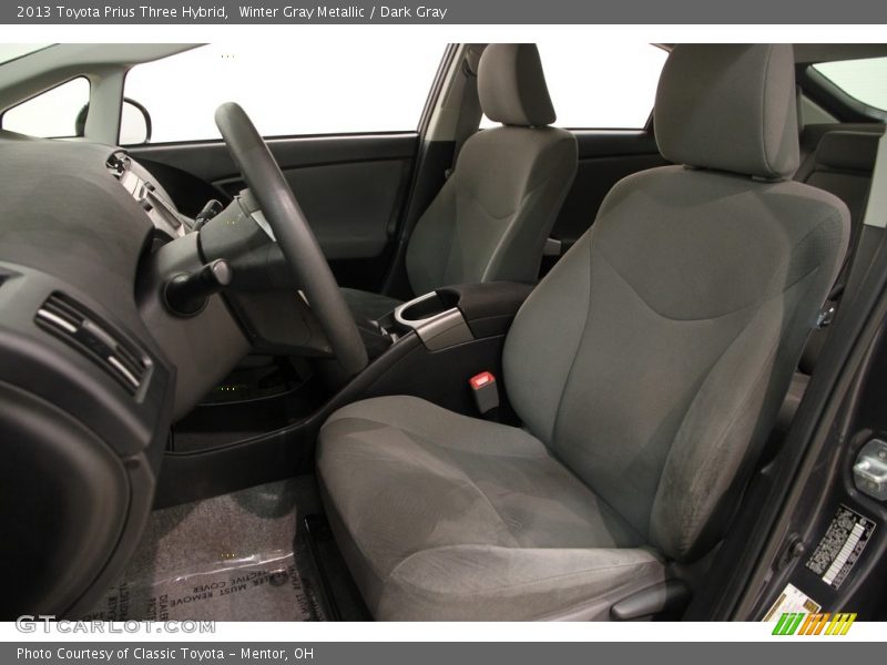 Winter Gray Metallic / Dark Gray 2013 Toyota Prius Three Hybrid