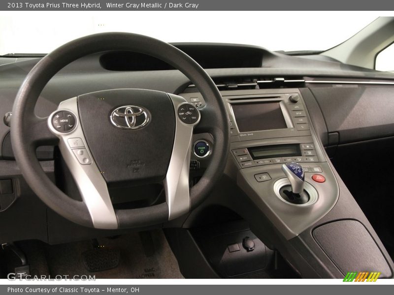 Winter Gray Metallic / Dark Gray 2013 Toyota Prius Three Hybrid