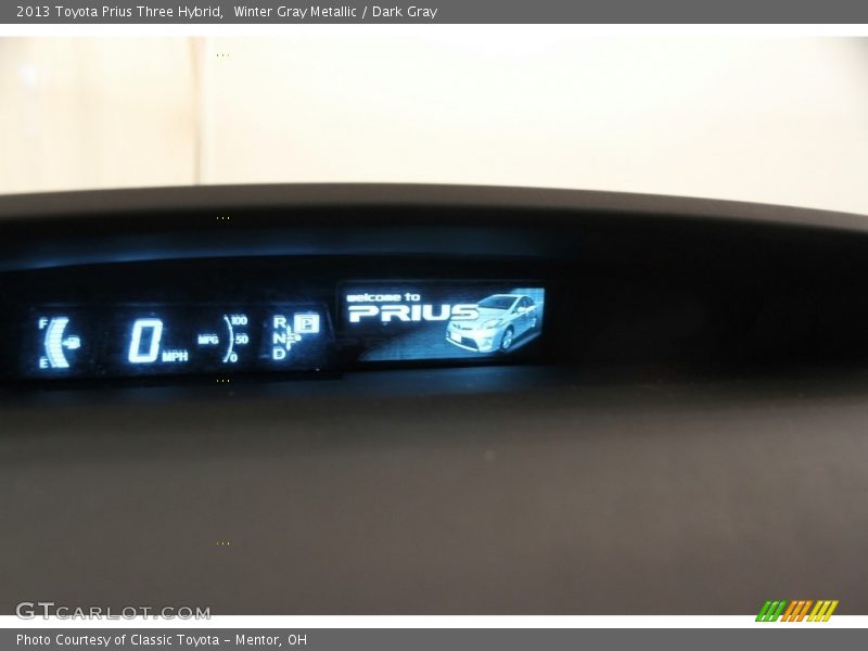 Winter Gray Metallic / Dark Gray 2013 Toyota Prius Three Hybrid