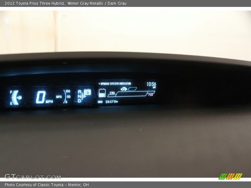 Winter Gray Metallic / Dark Gray 2013 Toyota Prius Three Hybrid