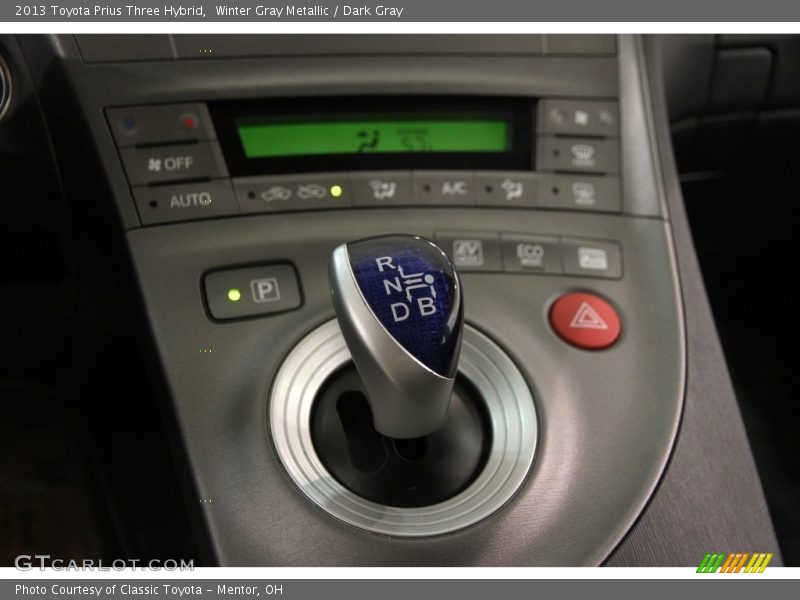 Winter Gray Metallic / Dark Gray 2013 Toyota Prius Three Hybrid