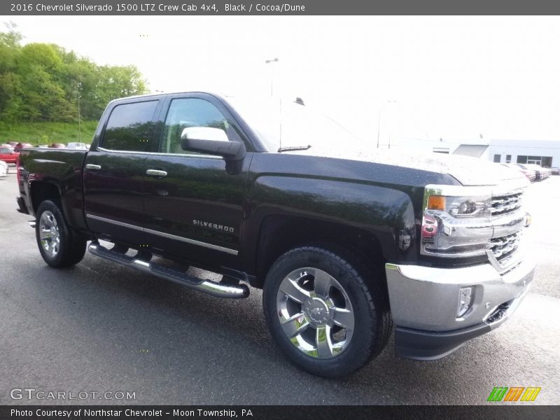 Black / Cocoa/Dune 2016 Chevrolet Silverado 1500 LTZ Crew Cab 4x4
