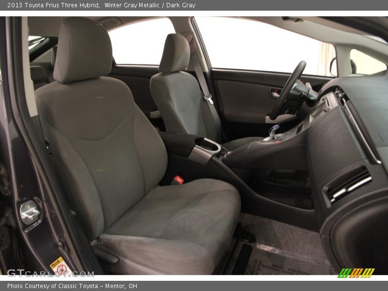 Winter Gray Metallic / Dark Gray 2013 Toyota Prius Three Hybrid