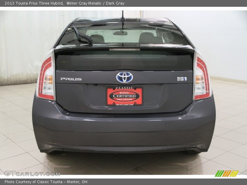 Winter Gray Metallic / Dark Gray 2013 Toyota Prius Three Hybrid