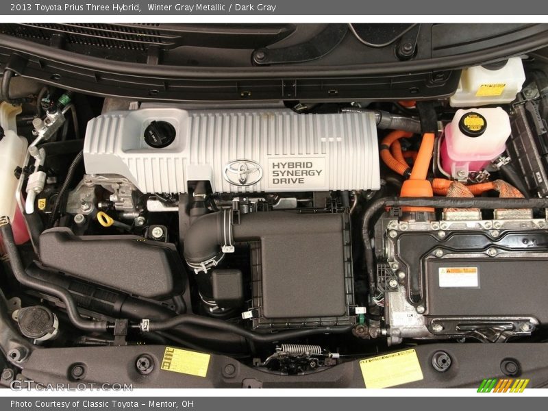 Winter Gray Metallic / Dark Gray 2013 Toyota Prius Three Hybrid